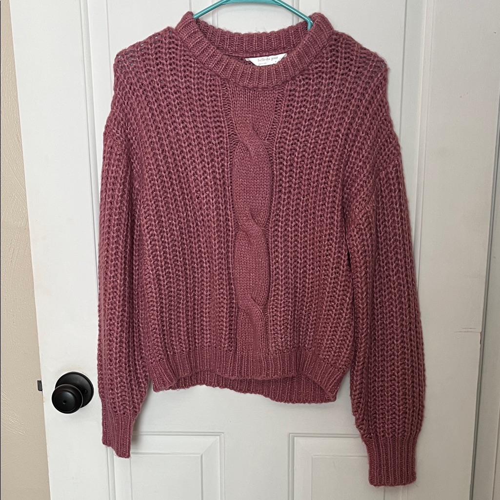 Belle Du Jour Dusty Rose Turtleneck Sweater